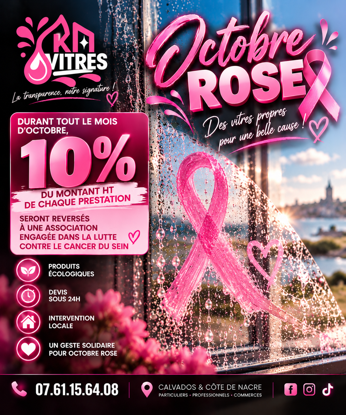 Affiche de la campagne Octobre Rose de Kris Vitres